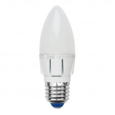 Лампа светодиодная (07900) Uniel E27 6W 3000K матовая LED-C37-6W/WW/E27/FR ALP01WH