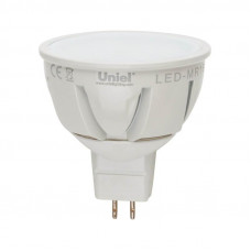 Лампа светодиодная (07914) Uniel GU5.3 7W 3000K JCDR матовая LED-JCDR-7W/WW/GU5.3/FR ALP01WH